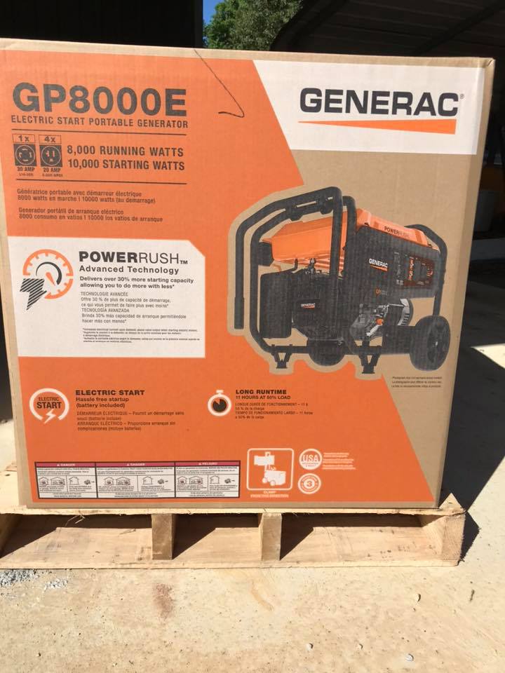 Fresh Portables have made it in. If need one for temporary power or just for a job site give us a ca